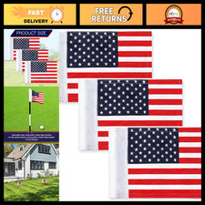 Mini Golf Flag for Putting Green - Durable 420D Nylon, 8x6 in Tube Included