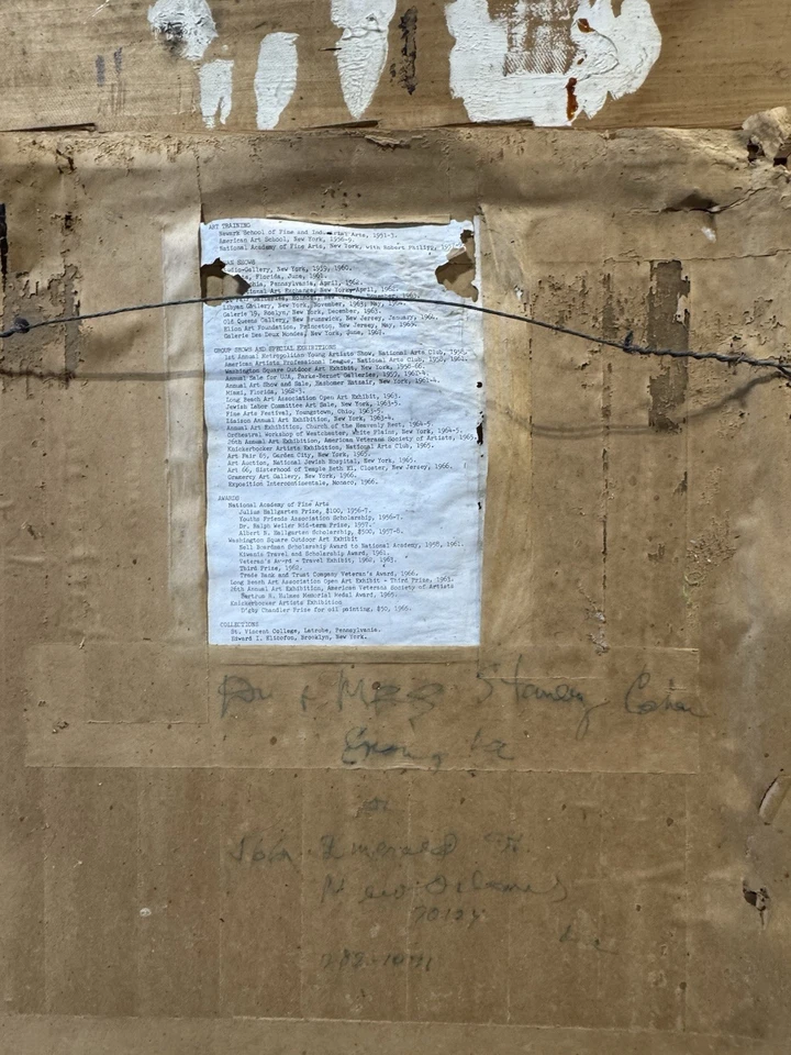 1959 Thomas J Strickland Painting On Canvas Signed and Dated - Изображение 4 из 4