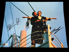 LEONARDO DICAPRIO KATE WINSLET SIGNED AUTOGRAPH 11x14 PHOTO BECKETT BAS COA