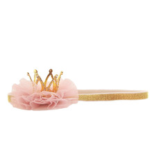 1.3"X1.3" Mini Baby Girl Tulle Crown Headband Toddler Princess Crown Tiaras Birt