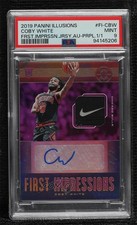 2019-20 Illusions First Impressions Jersey Purple 1/1 Coby White PSA 9 Auto 1q7