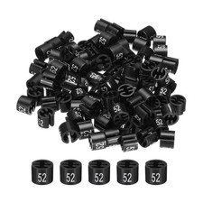 100PCS Clothes Hanger Marker Colored Hanger Sizer Number 52 Black
