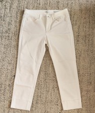 J Jill Ivory Cuffed Cropped Authentic Fit Pants Women's Size 4