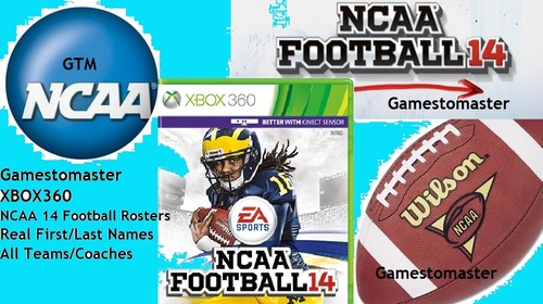 XBOX 360 NCAA 14 FOOTBALL ROSTERS PREORDER 2022 2023 SEASON NO GAME 
