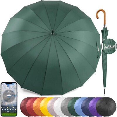 Royal Walk Groß XXL Automatik Reise Golf Regenschirm für Damen und Herren 120cm