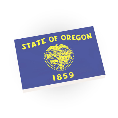 Oregon State Flag - Custom Printed MOC - 2x3  - Minifig Brick City