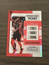 2021-22 Contenders FOTL Opening Night Ticket CJ McCollum #39 Trail Blazers 18/25