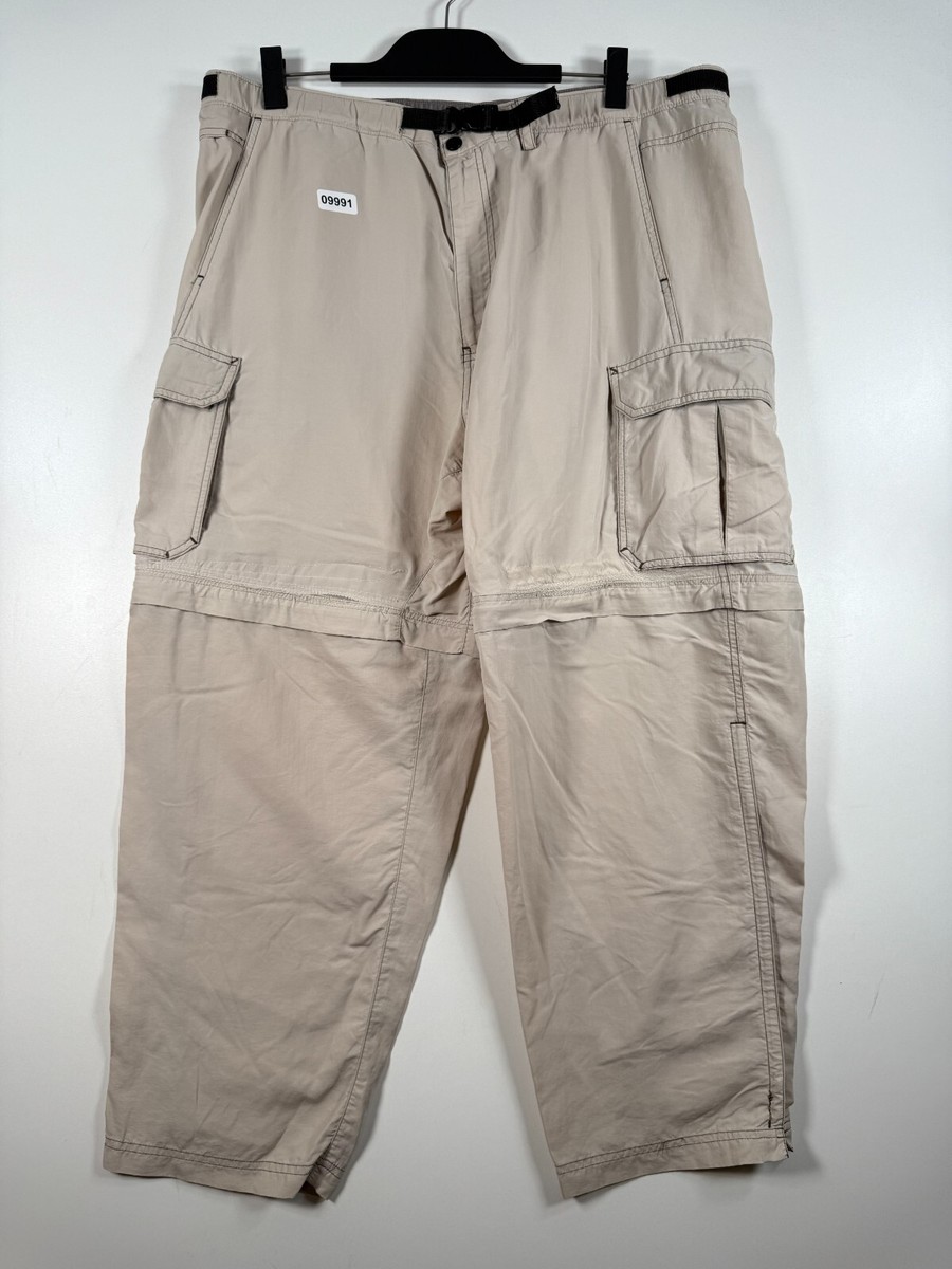 REI Mens Cargo Convertible Pants To Shorts Belted UPF 50+ Outdoor
