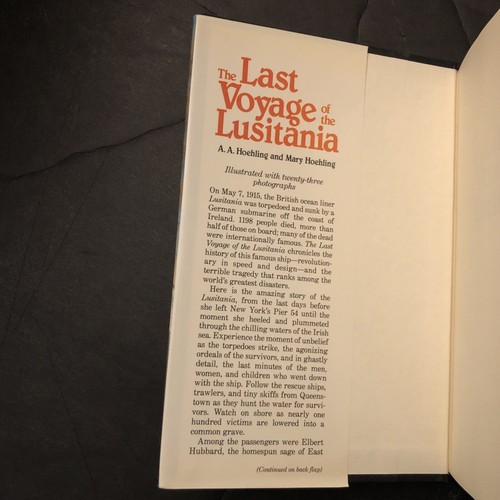 The LAST VOYAGE of the LUSITANIA by A. A. & Mary Hoehling 1991 Bonanza Books HC - Picture 3 of 12