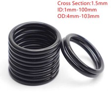Metric O Rings Nitrile Rubber 1.5mm Cross Section ORing Sealing Seals Oil orings