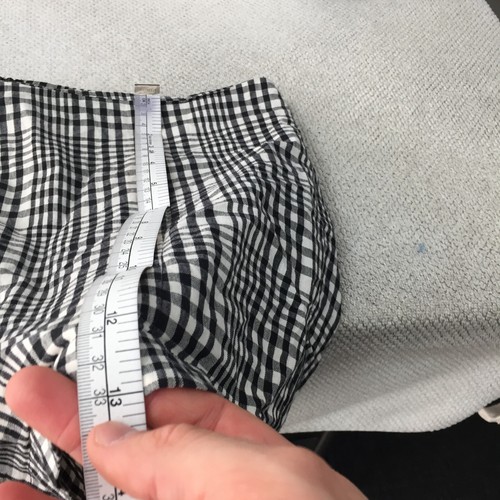 Dangerfield womens hot pants shorts size 12 white black plaid cotton zip 110497 - Picture 8 of 9