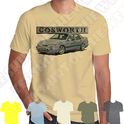 Moonstone Ford Sierra Sapphire Cosworth T-shirt Personal plate 7 colours of Tee