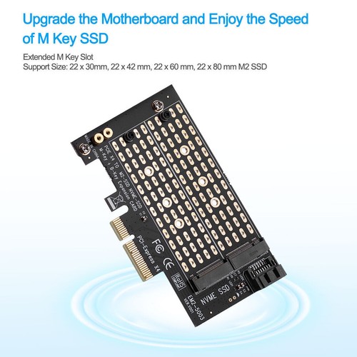 M.2 NGFF zu Desktop PCIE x4 x8 x16 NVMe SATA Dual SSD PCI Express Adapterkarte - Bild 5 von 11