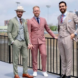 Details About Summer Beach Linen Suits Men S Formal Leisure Wedding Groom Party Tuxedos 2019