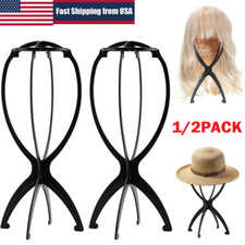 2 Wig Stand Holder for Multiple Wigs Display Collapsible Hat Head Wig Stand lot