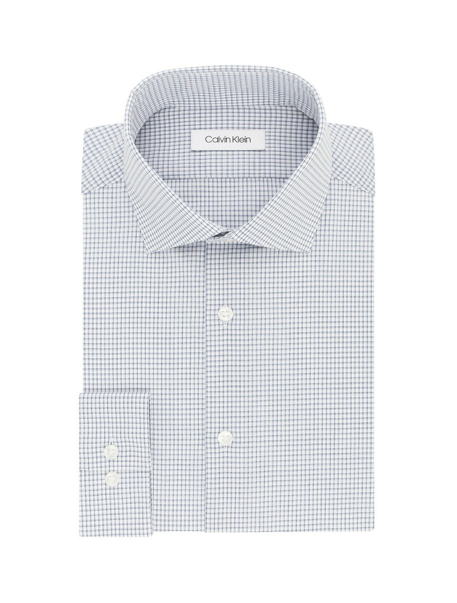calvin klein slim fit performance non iron dress shirt Calvin Klein Slim Fit Non Iron Twill Solid Shirt main image 1