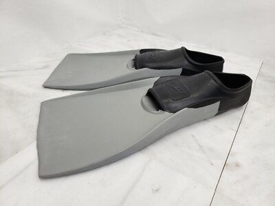 SPEEDO 10783 Trial On Rubber Swim Fins  Black And Gray Size XL 10-11