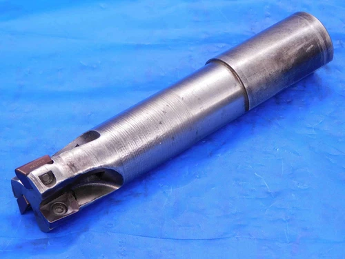 SECO ? 1" DIA. 5 1/4 OAL COOLANT THRU INDEXABLE END MILL 1" SHANK 3 FLUTE 1.0