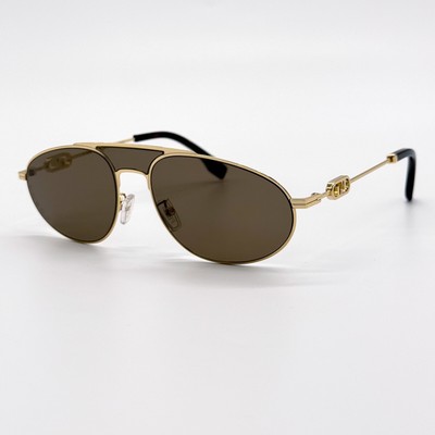 NEW FENDI FE40072U 30E SUNGLASS AVIATOR GOLD METAL UNISEX  display picture 3