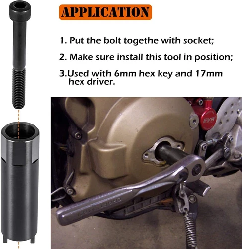 Crank Shaft Turning Tool For 1990-20 Ducati 1098 1198 1199 1299 848 Hypermotard - Foto 10 di 13