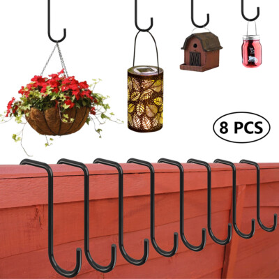 16Pcs Fence Hooks Heavy Duty Over Door Hooks Stainless Steel Plant Hanger  Garden | eBay UK