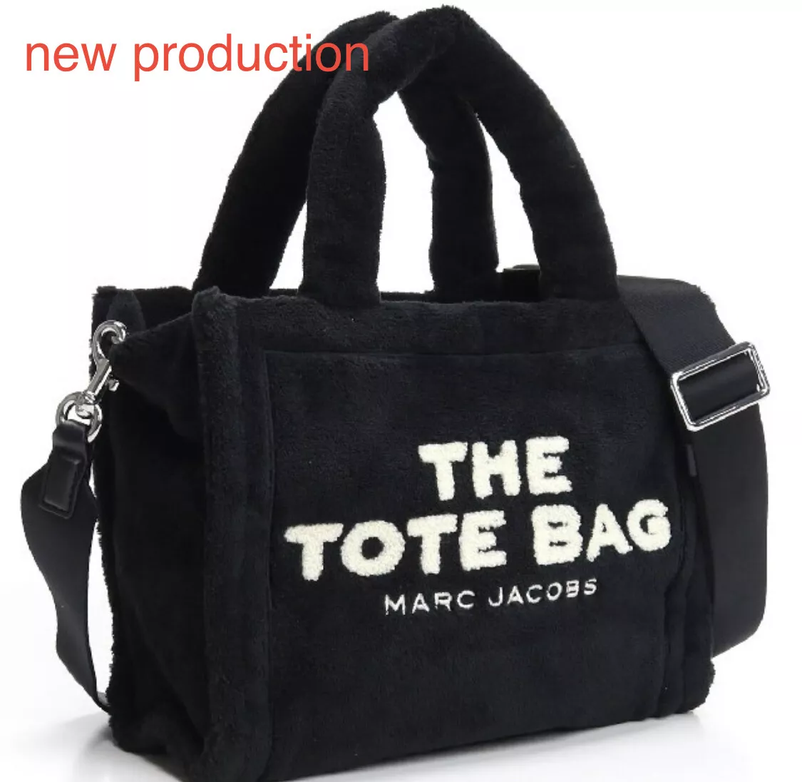 The Small Terry Tote Bag in Black - Marc Jacobs