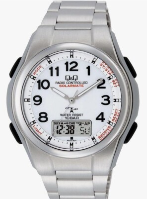 Queue and Queue CITIZEN Q&Q MD02-204 Radio Solar Watch SOLARMATE