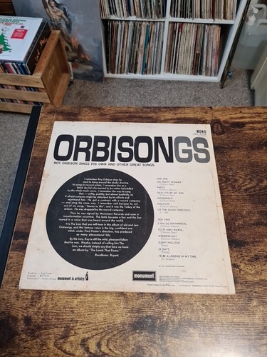 Roy Orbison - Orbisongs - Monument - LM05004 - Mono - UK - 1967 - VG x3 - Picture 2 of 9