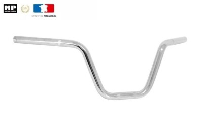 Guidon Z barre lisse chromé TUN'R pour cyclomoteur, mob, Peugeot 103, MBK 51, Fox, Honda Wallaroo et autres modèles... Taille 5cm