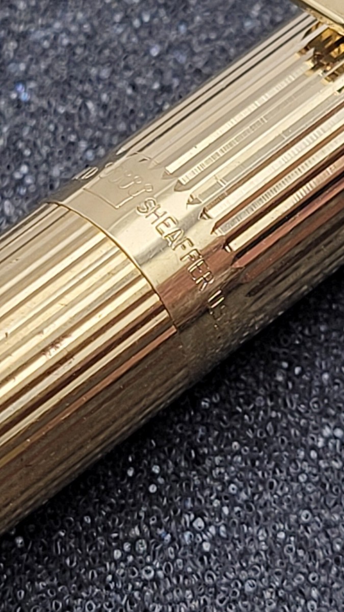 Vintage Sheaffer Gold Electroplated Fountain Pen With 14k Gold Nib