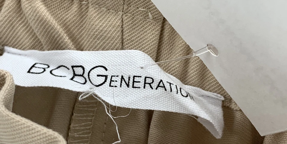 Bolsa de papel BCBGeneration marrom nó frontal cintura curta feminina tamanho grande nova com etiquetas - Imagem 3 de 4
