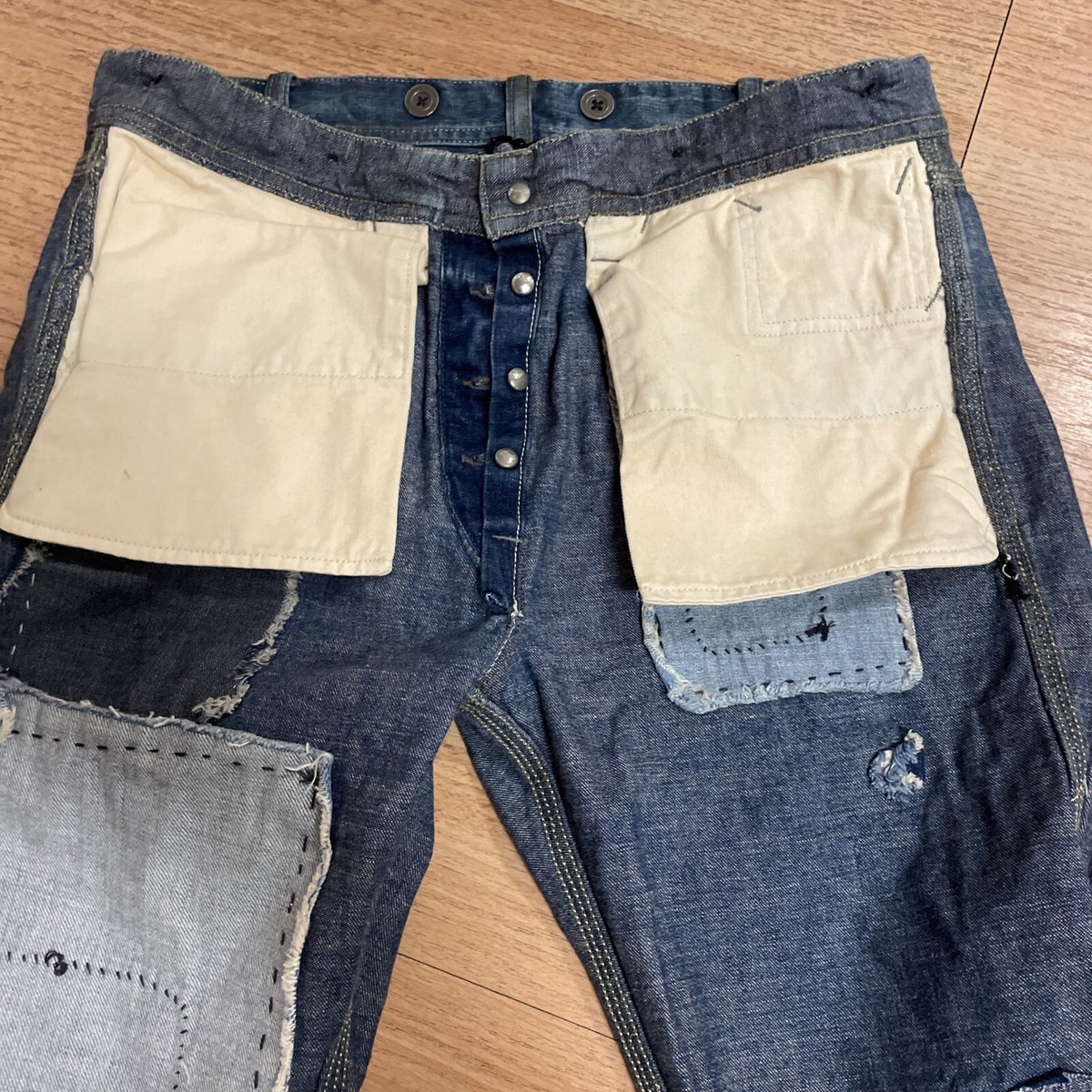 NEW RRL DOUBLE RL BUCKLE BACK PANTS size 29 distressed collectable