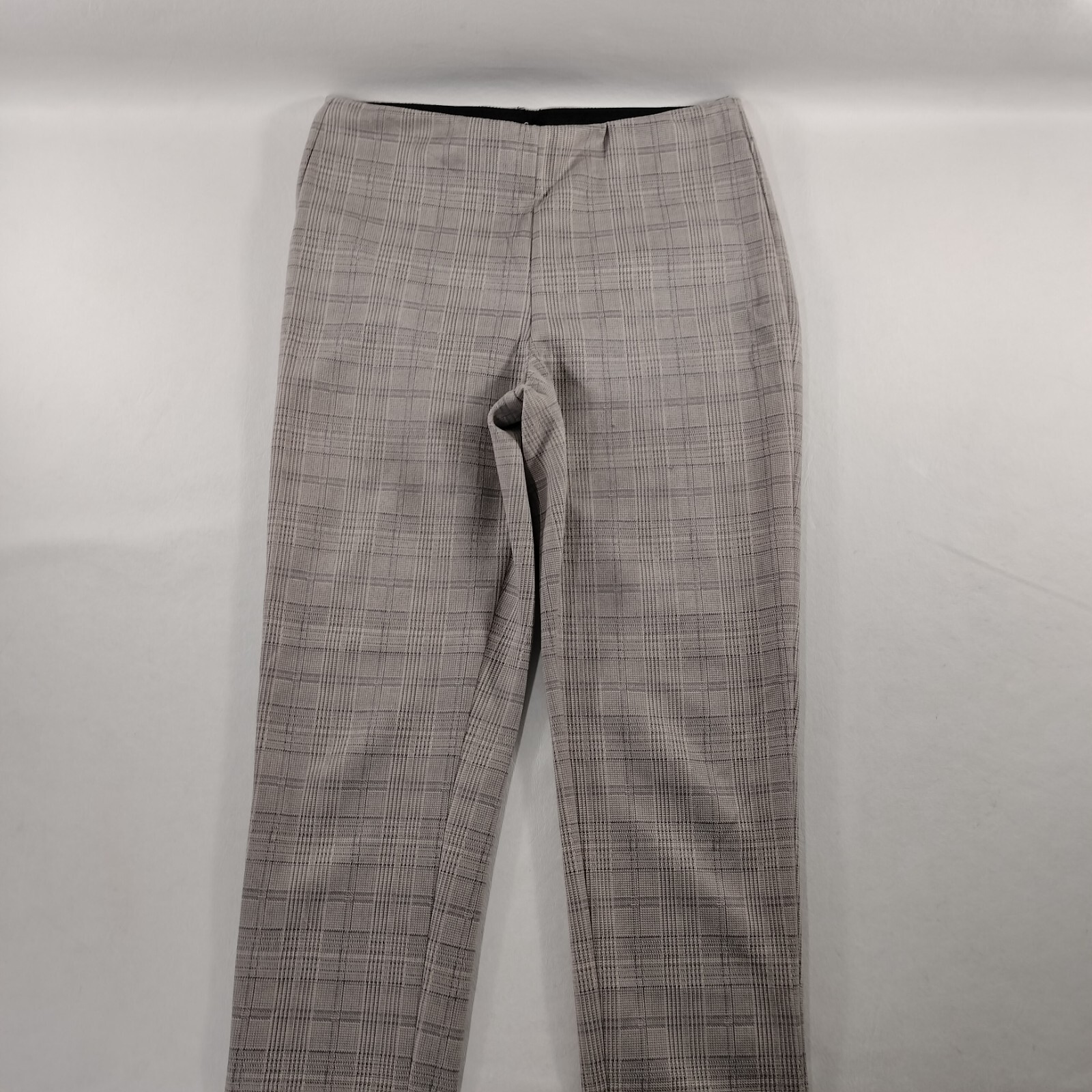 Zara Basic Gray Plaid Flat Front Pull On Dress Pa… - image 3