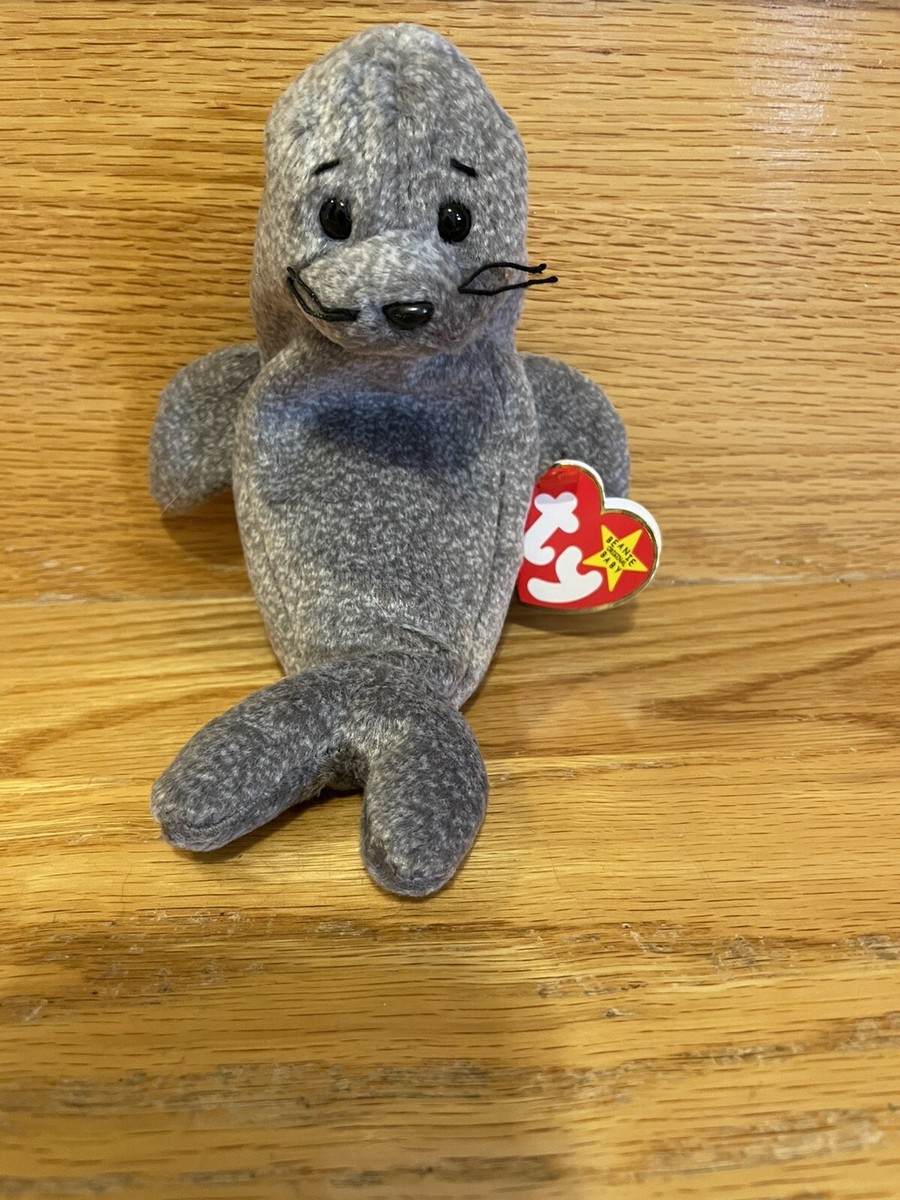 TY Beanie Baby Slippery The Seal! RARE! 1998 1999 Retired! WITH TAG ERRORS