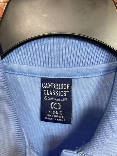 Cambridge Classics Long Sleeve Polo Girls School Uniform Blue NWT Size XL 14-16 - Picture 3 of 10