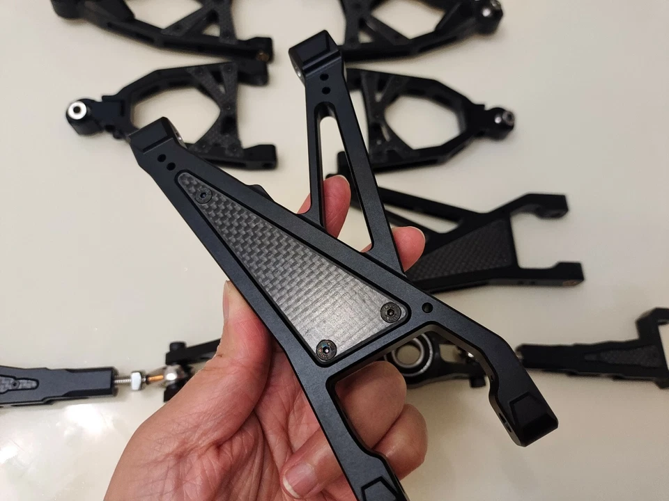 7075 Alloy CNC Front + Rear Upper Lower Suspension Arm Set for Rovan HPI KM Baja - Image 3 of 3