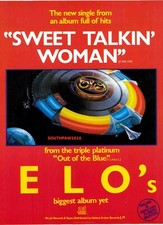 Classic 1978 ELO "Sweet Talkin' Woman" Song Release Trade Promo Ad Reprint