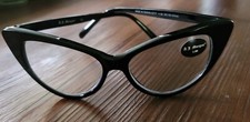 NWOT A. J .MORGAN FOR ANTHROPOLOGIE READING GLASSES  CAT-EYE BLACK +1.00 $58.00