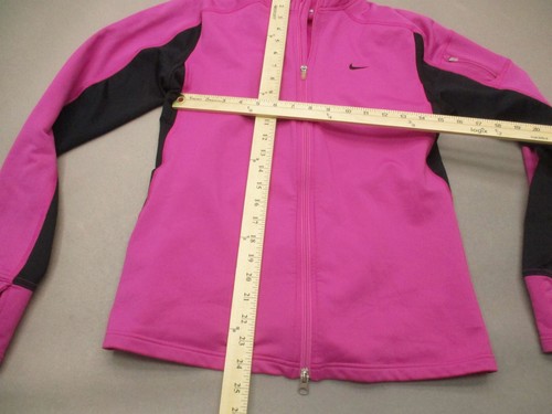 NIKE FIT DRY Size L (12-14) Girls Full Zip High Neck Pocket Athletic Jacket 014 - Picture 5 of 11