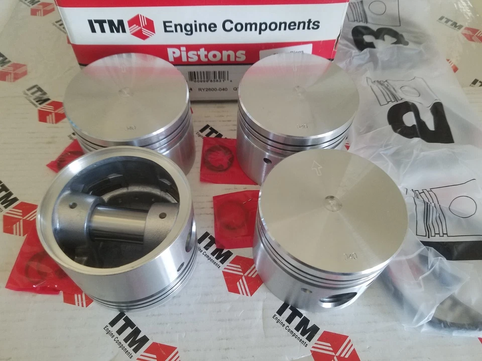 Volco 142E, 144E, 145E 74-75 Penta AQ130C, AQ130D +.040 Pistons & Rings 24mm pin - Image 2 of 4