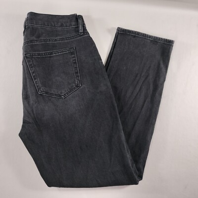 Black Jeans Loft LOFT The Girlfriend Straight Leg Black Denim
