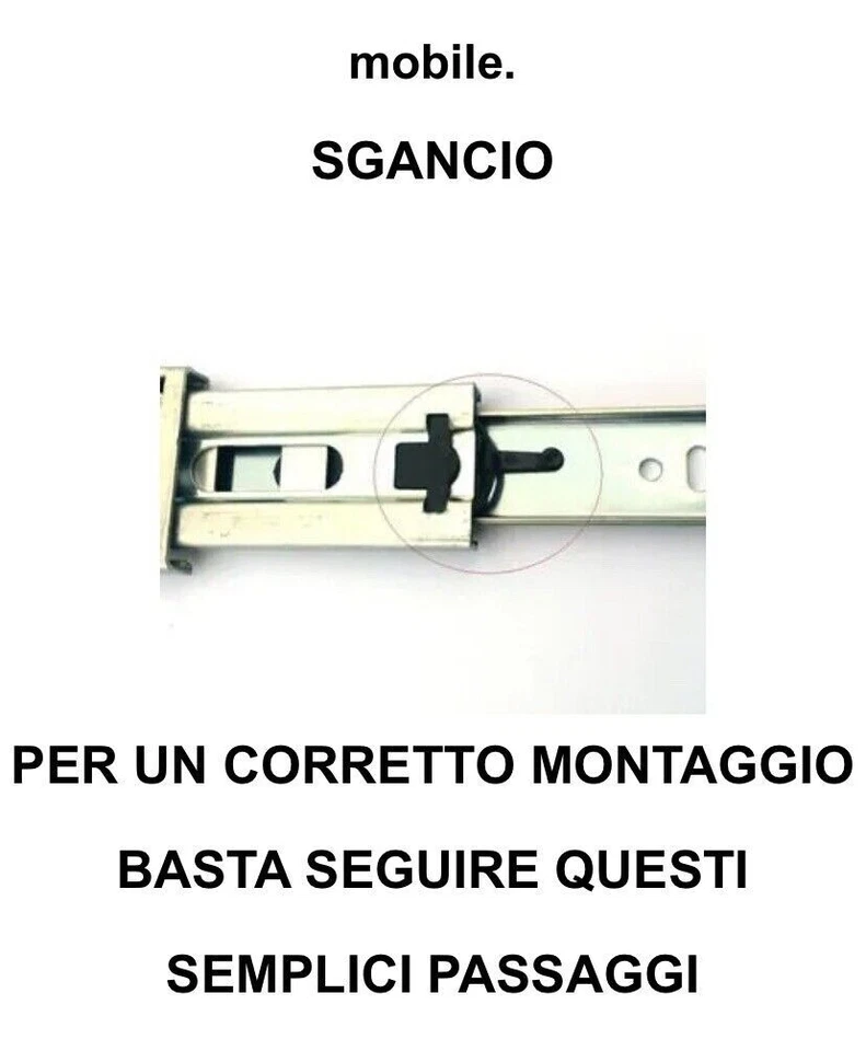 COPPIA GUIDE PER CASSETTI SOFT CLOSE ESTRAZIONE TOTALE PORTATA 45KG DA 25 A 50CM - Immagine 3 di 4