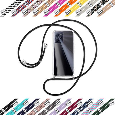 Handykette (S) für Realme C35, Narzo 50A Prime (RMX3511) Umhängehülle mit Band