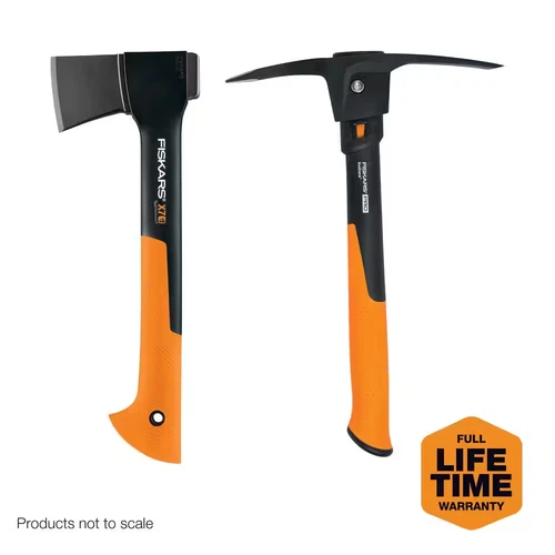 FISKARS 1.5 Ibs. 14 In. Hatchet and Pick Axe with 14 In. Handle (2-Piece)
