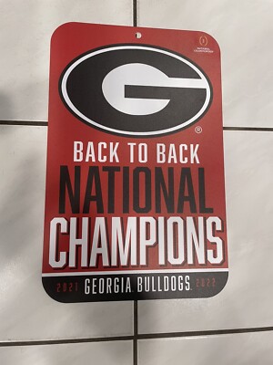 Georgia Bulldogs champions  locker roon sign  wall decor back to Back   