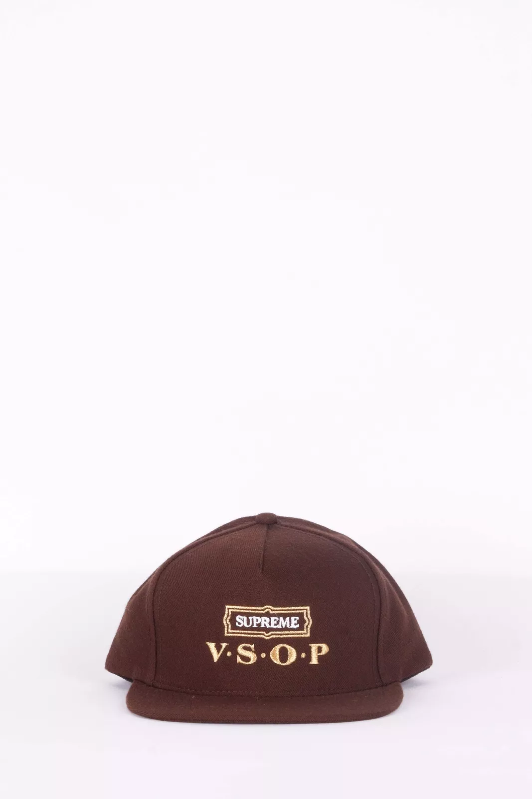 Casquette snapback 5 panneaux marron Supreme FW10 « V.S.O.P » (2010)