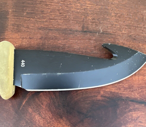 Camillus Titanium 440 Fixed Blade Hunting Knife with Sheath 9.5 inch gut hook - Picture 4 of 8