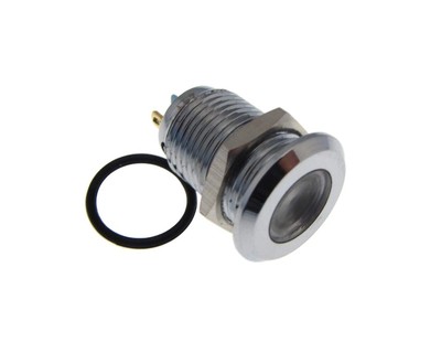Red 24VDC Metal LED Signal Indicator M6 Waterproof Wire Lead