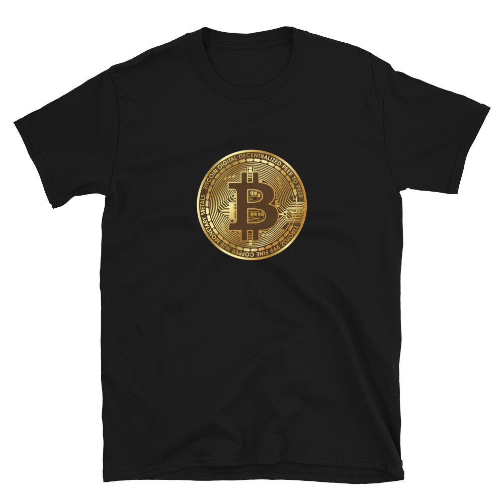 Bitcoin BTC Gold T-shirt crypto trader gift tee