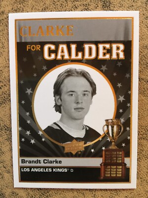 BRANT CLARKE 2022-23 UD Hky S2 CALDER GOLD SSP #CC-4 LAK Case HIT! 1:739 PACKS